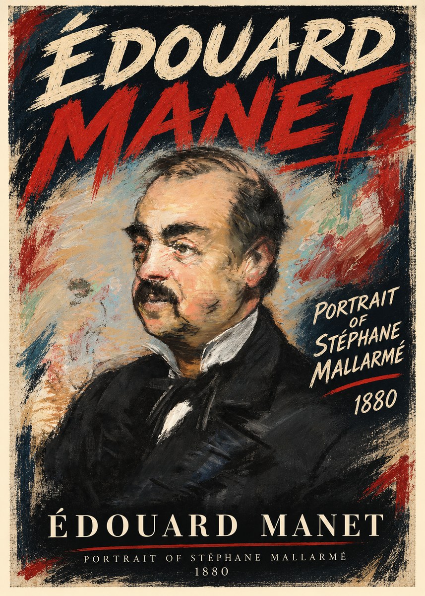 Édouard Manet Portrait of Stéphane Mallarmé I No3 - Juliste