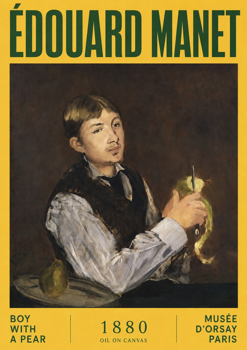 Édouard Manet Boy with a Pear No2 - Juliste