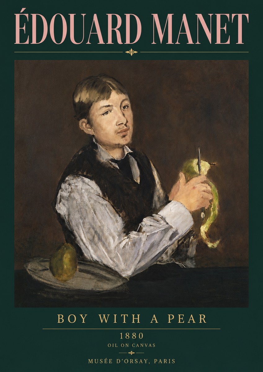 Édouard Manet Boy with a Pear No4 - Juliste