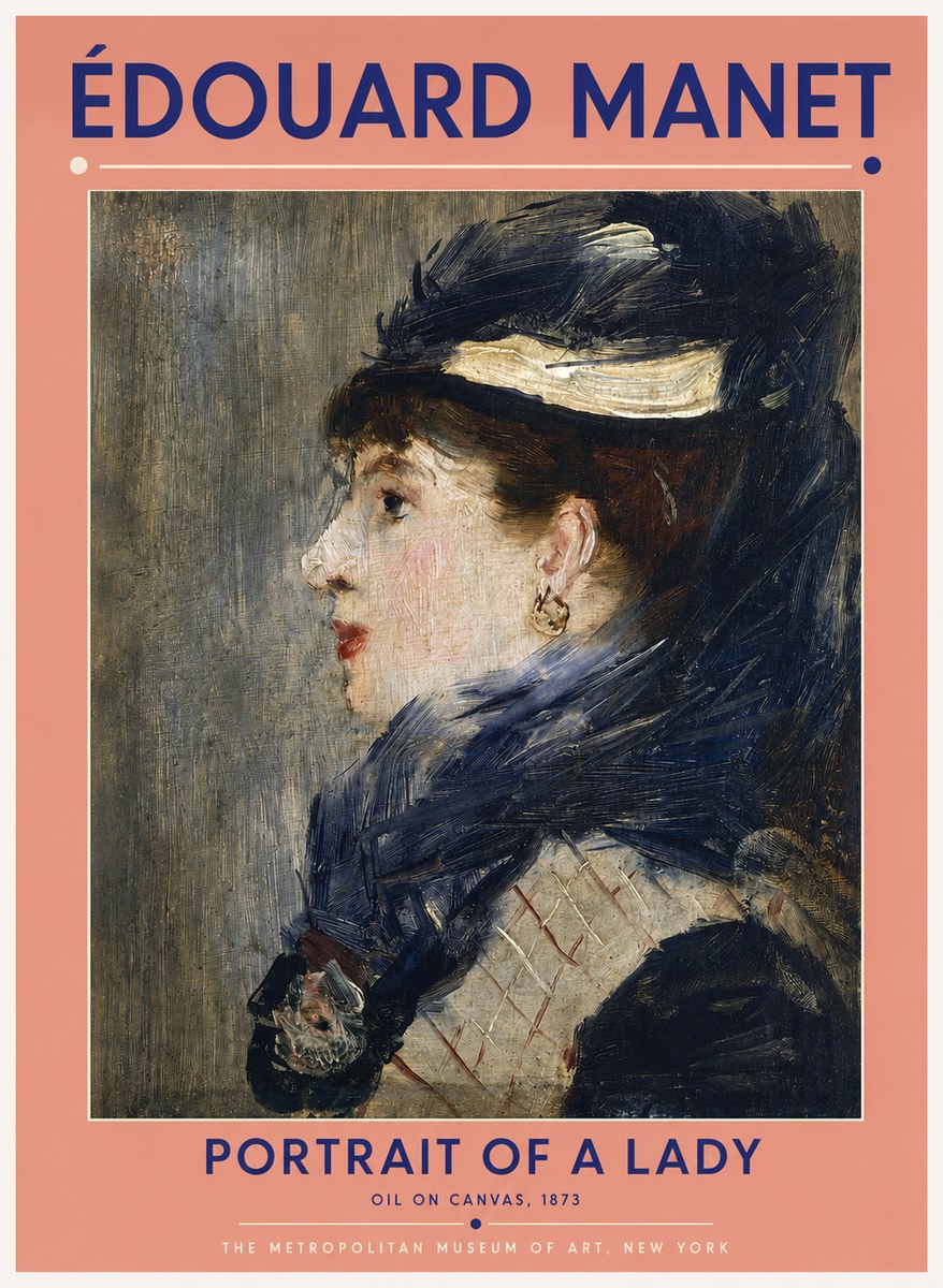 Édouard Manet Portrait of a Lady No2 - Juliste