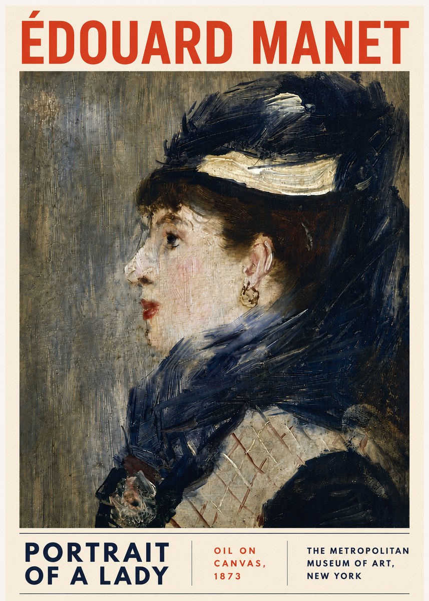 Édouard Manet Portrait of a Lady No5 - Juliste