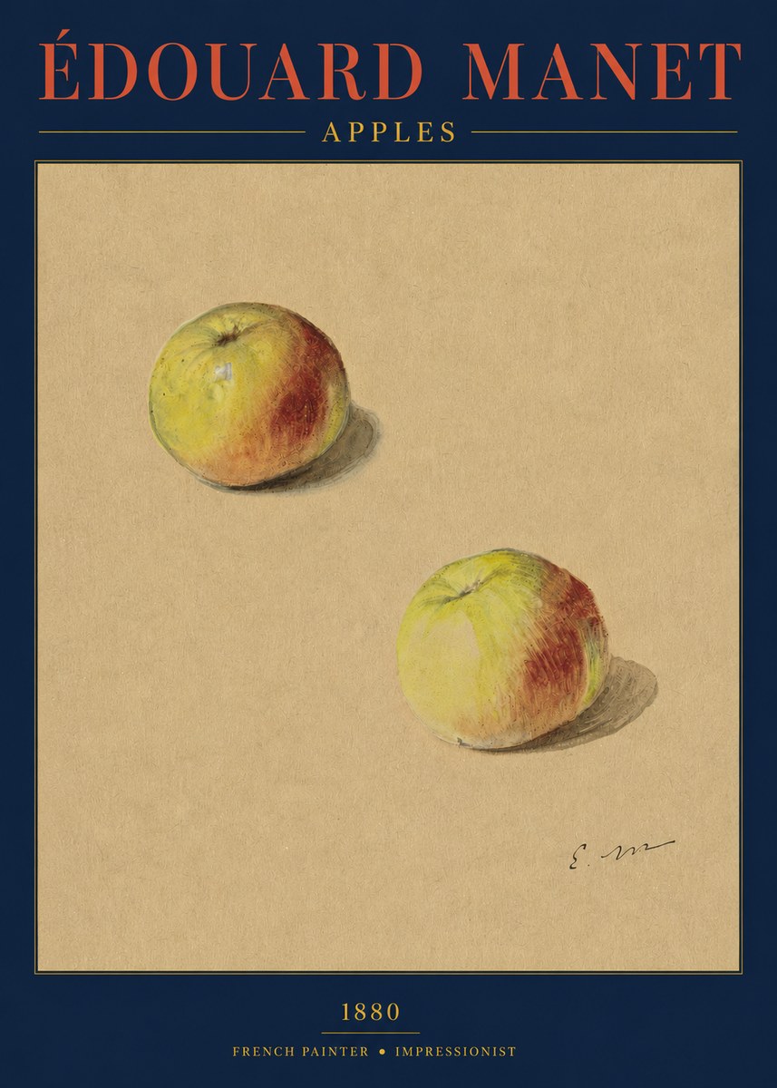 Édouard Manet Apples No3 - Juliste
