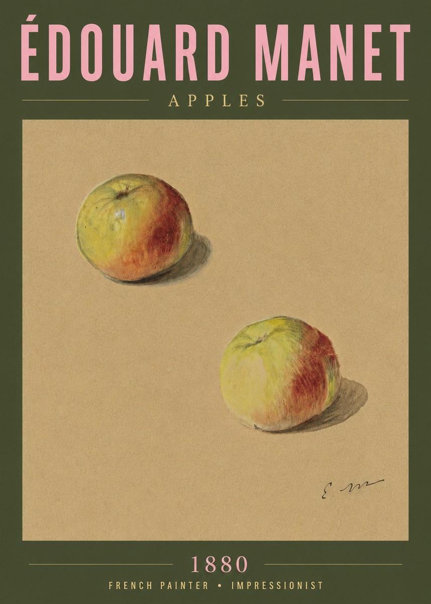 Édouard Manet Apples No5 - Juliste