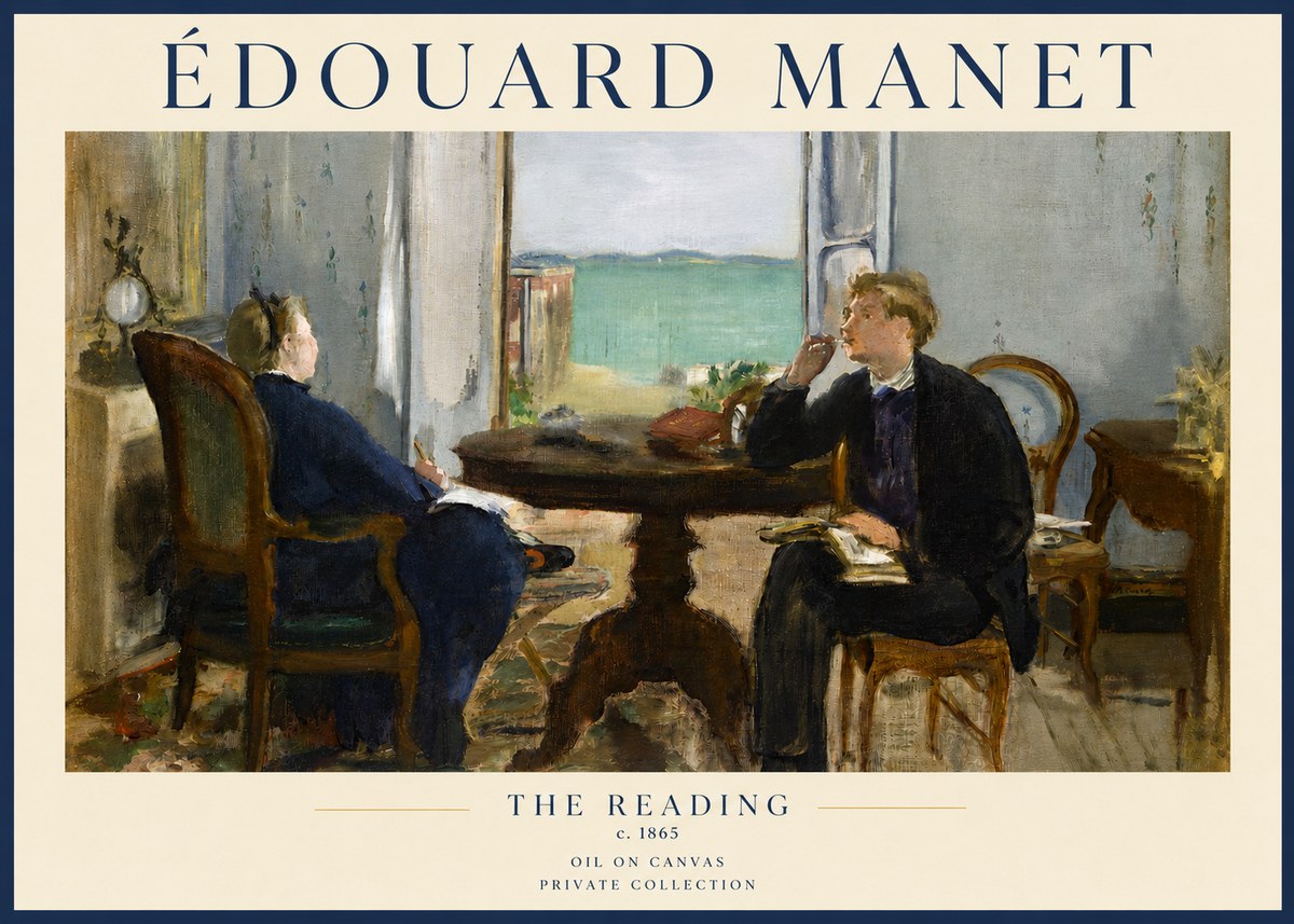 Édouard Manet The Reading No3 - Juliste