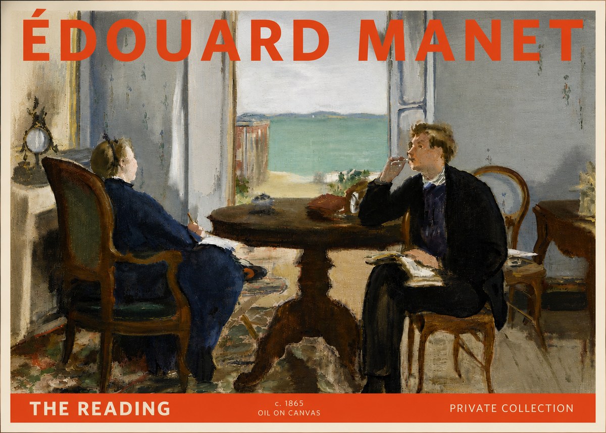 Édouard Manet The Reading No6 - Juliste