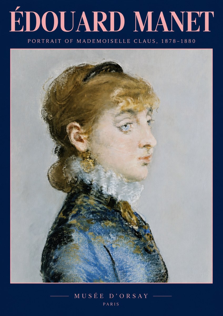 Édouard Manet Portrait of Mademoiselle Claus No3 - Juliste