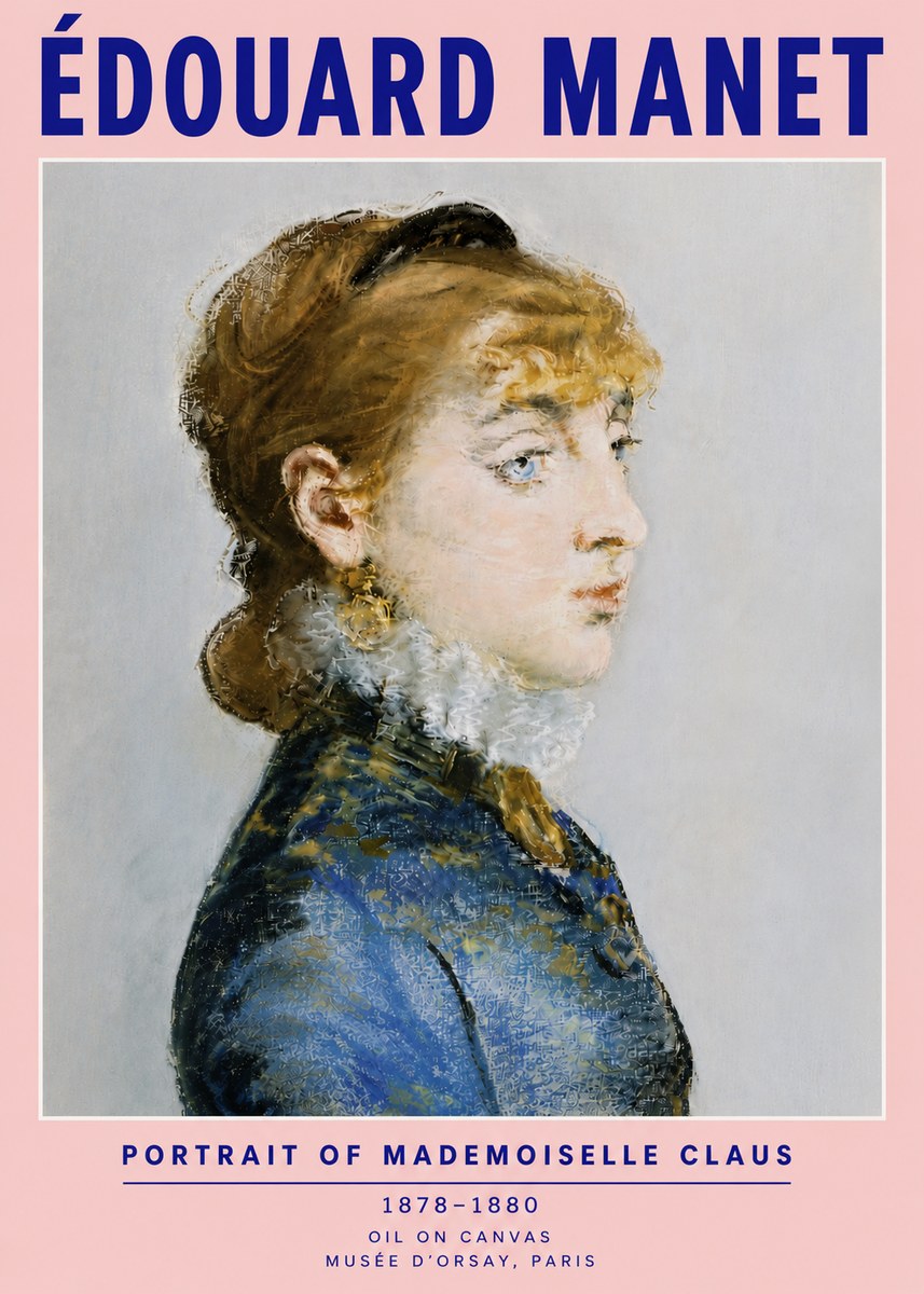 Édouard Manet Portrait of Mademoiselle Claus No6 - Juliste