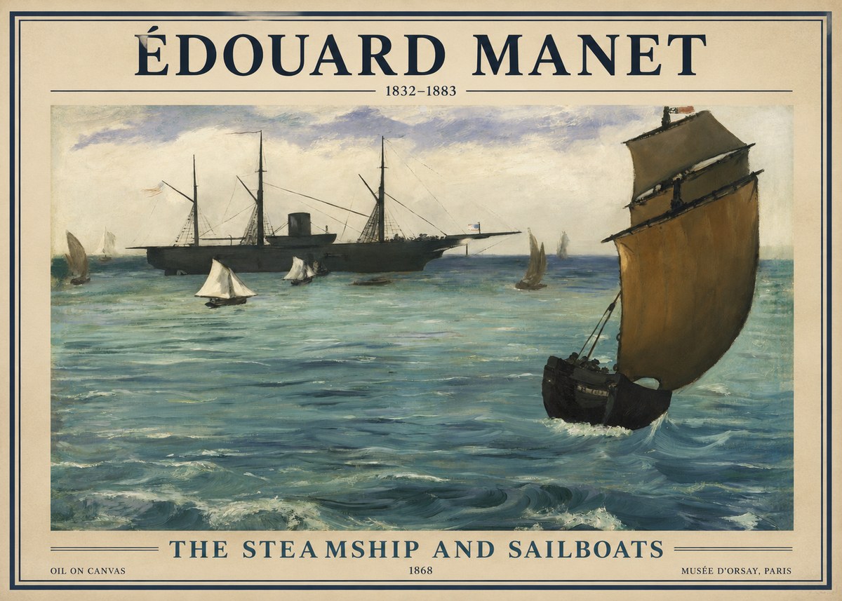 Édouard Manet At Sea No2 - Juliste