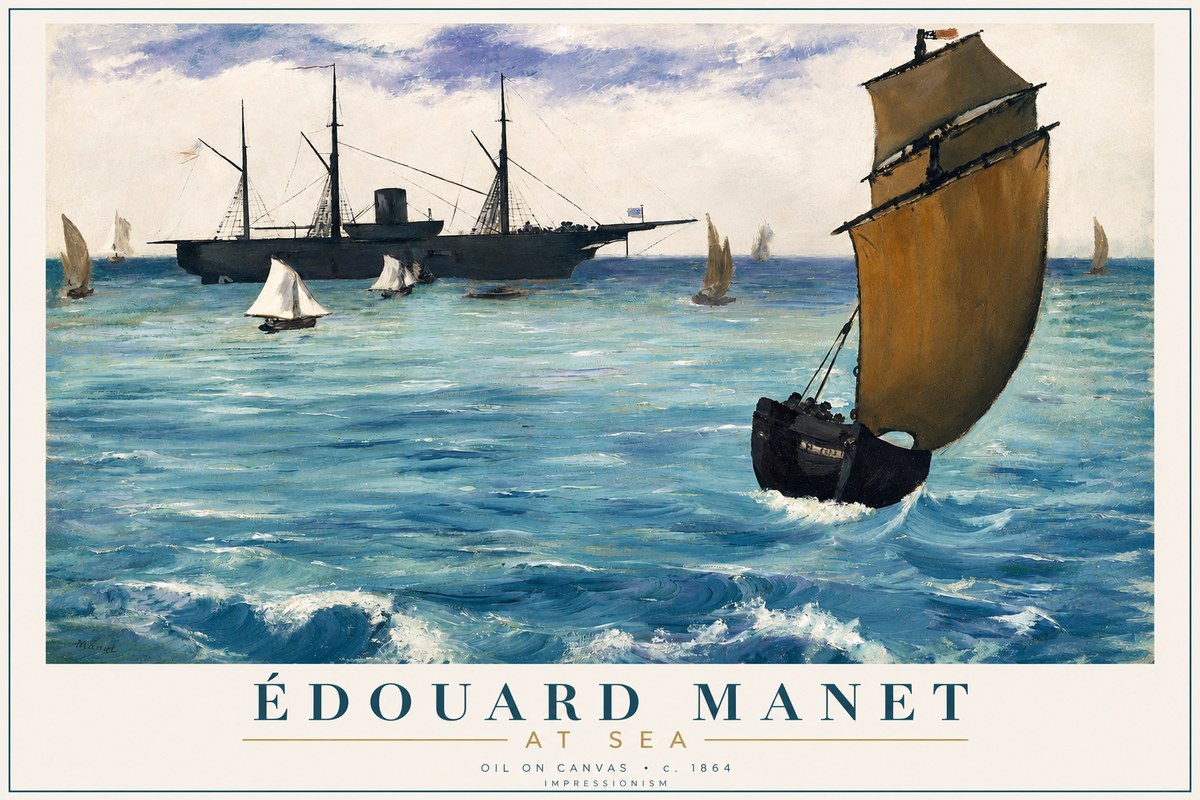 Édouard Manet At Sea No3 - Juliste