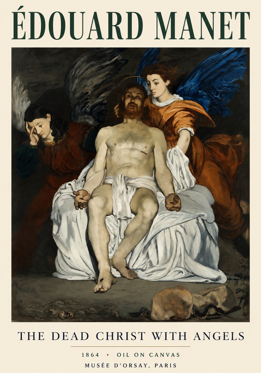 Édouard Manet The Dead Christ with Angels No3 - Juliste