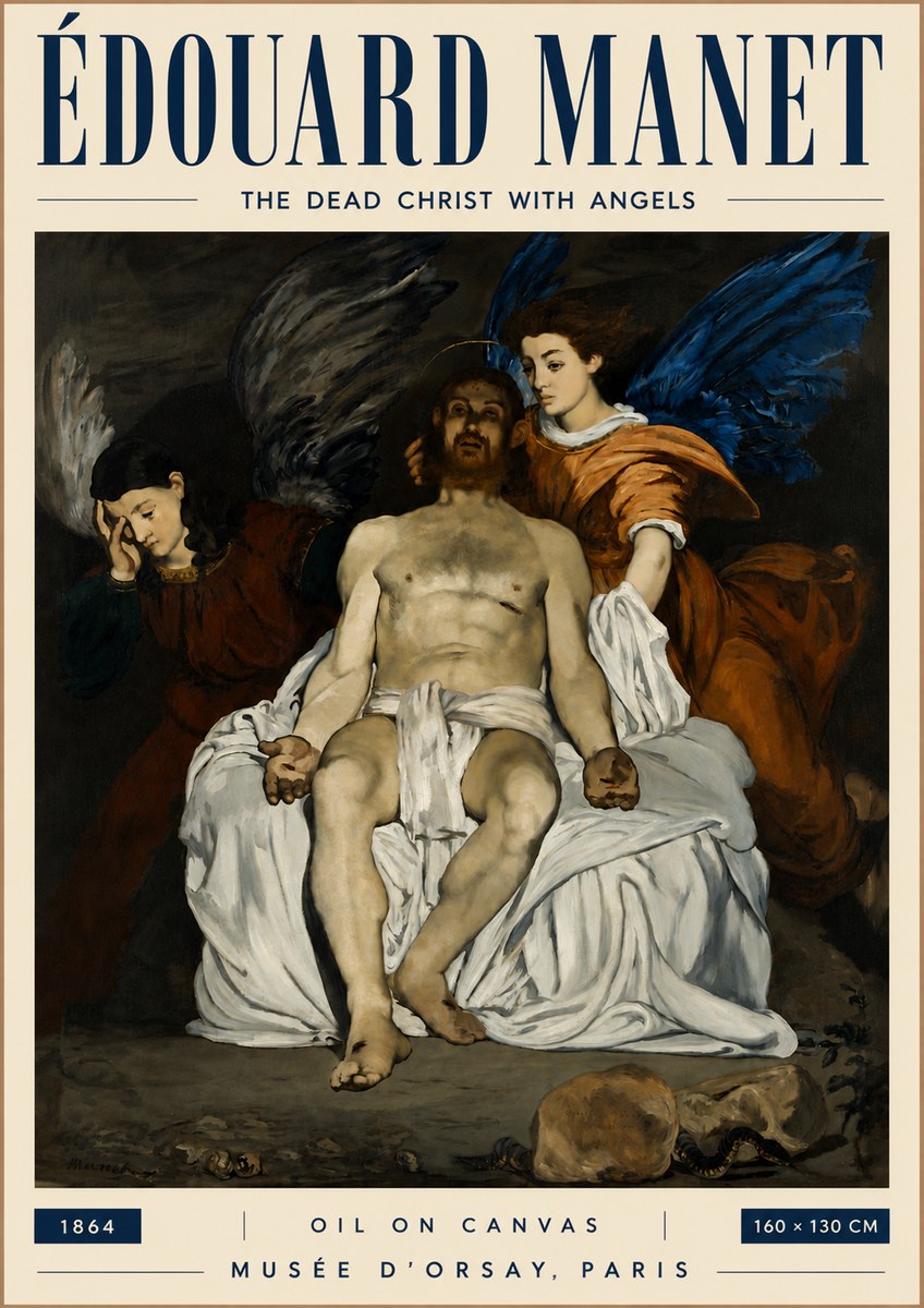 Édouard Manet The Dead Christ with Angels No6 - Juliste
