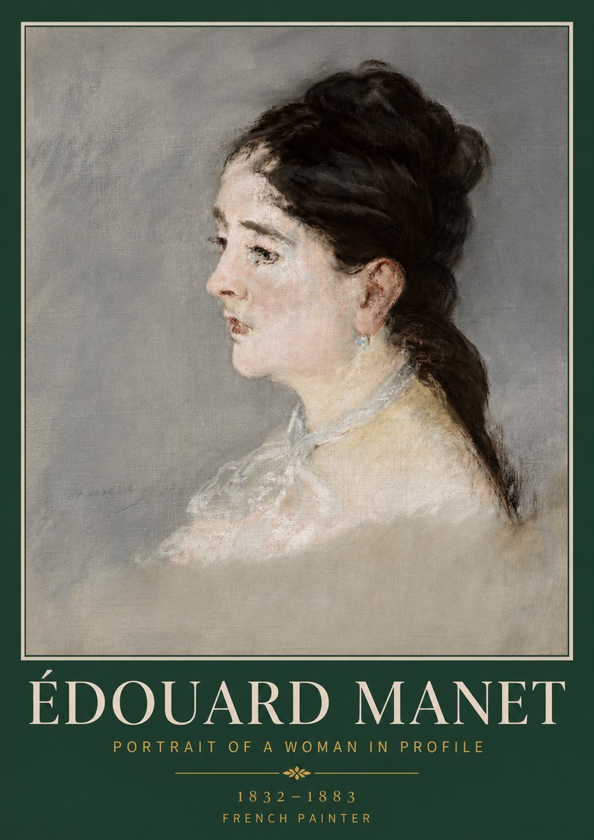 Édouard Manet Portrait of a Woman in Profile No4 - Juliste