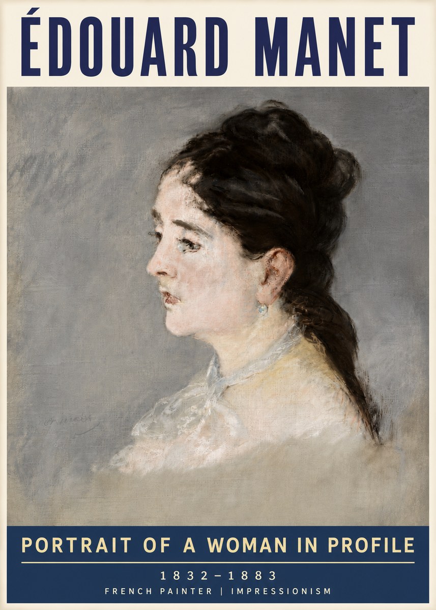 Édouard Manet Portrait of a Woman in Profile No6 - Juliste