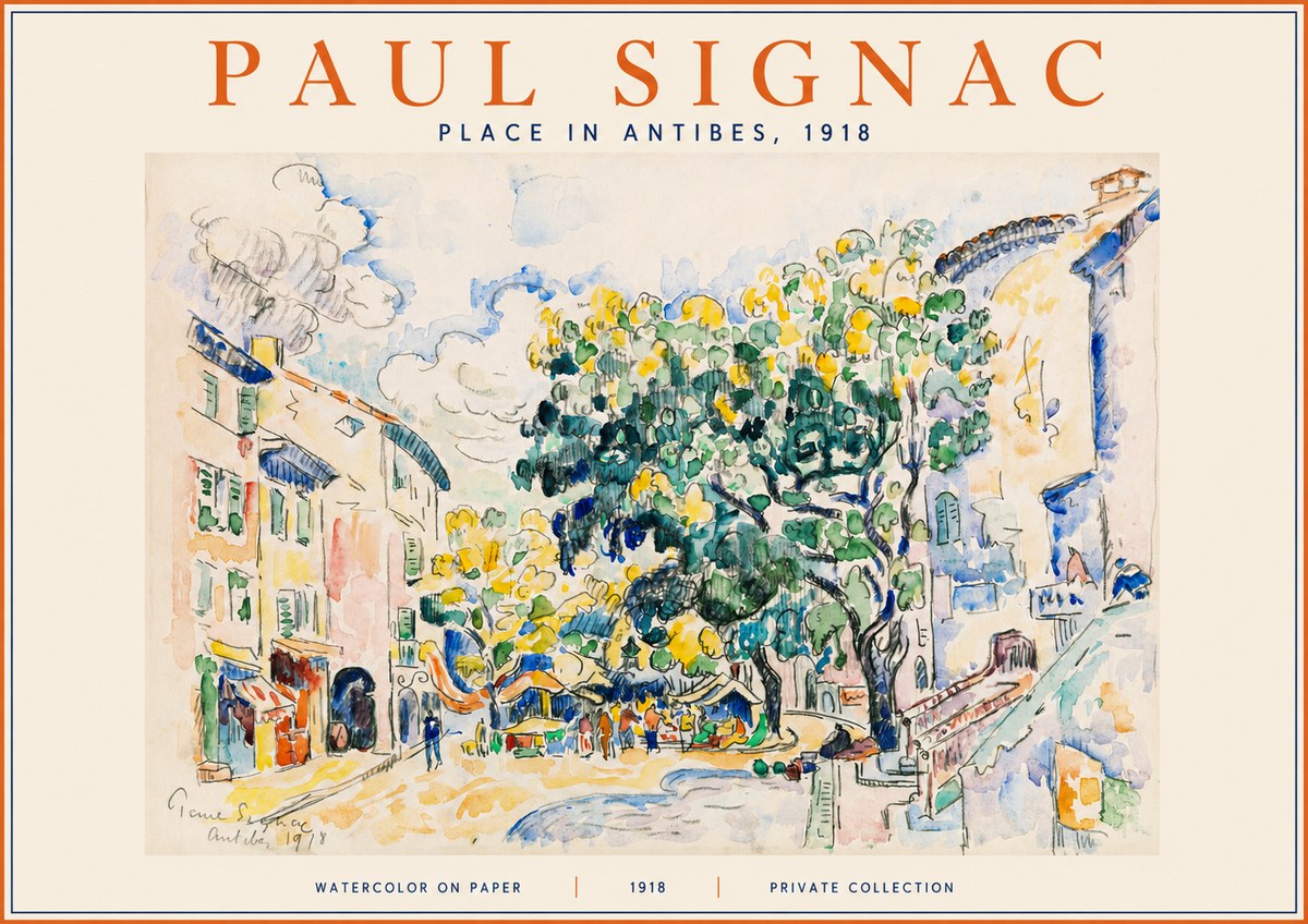 Signac Place in Antibes, 1918 No2 - Juliste