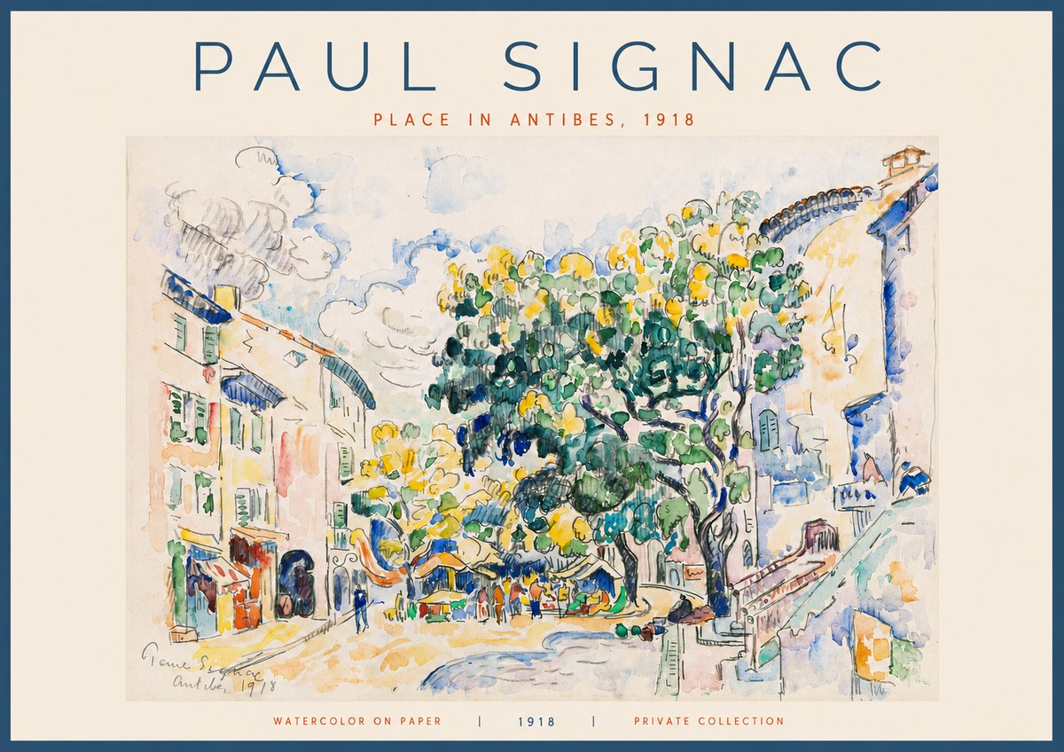 Signac Place in Antibes, 1918 No4 - Juliste