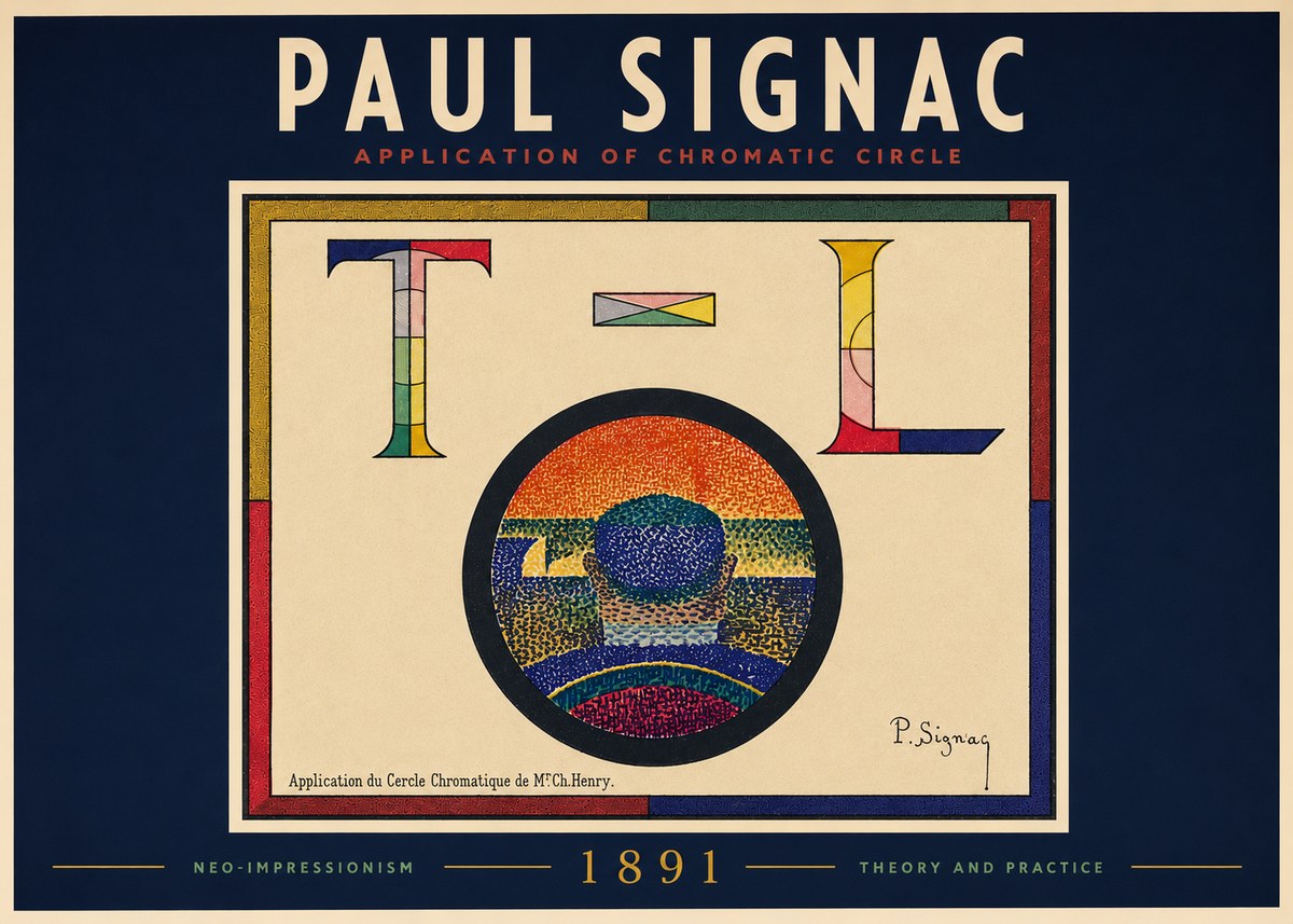 Signac Application of Chromatic Circle No4 - Juliste