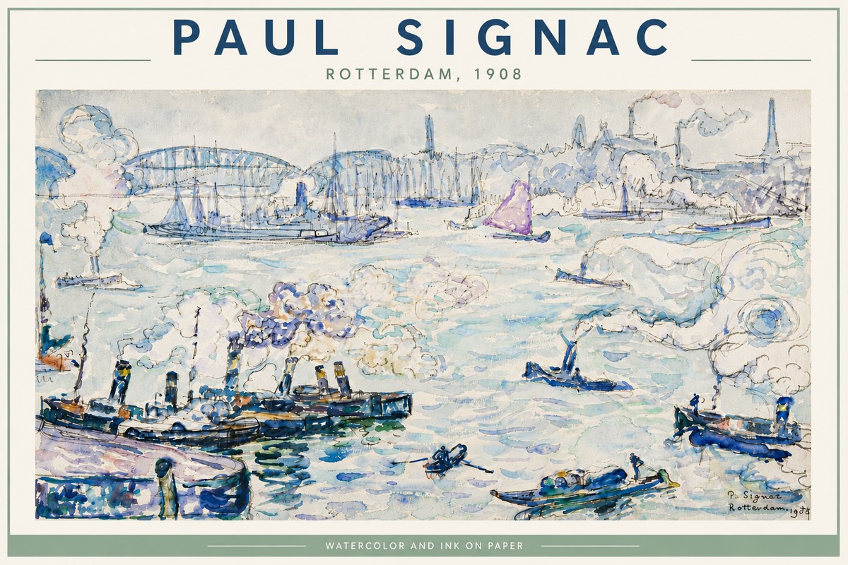 Signac Rotterdam, 1908 No6 - Juliste