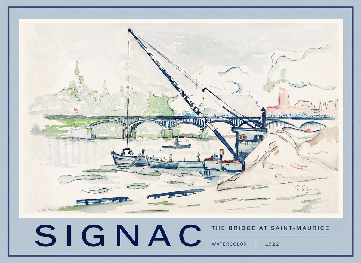 Signac The Bridge at Saint-maurice No2 - Juliste
