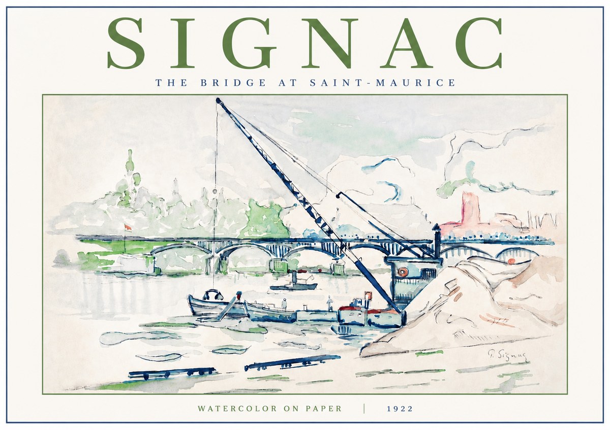Signac The Bridge at Saint-maurice No3 - Juliste
