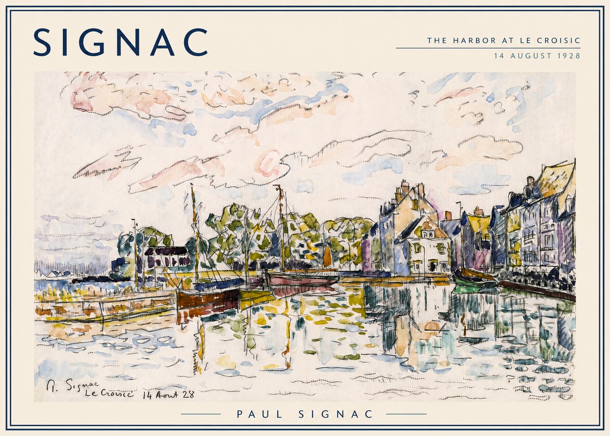 Signac The Harbor at Le Croisic No3 - Juliste