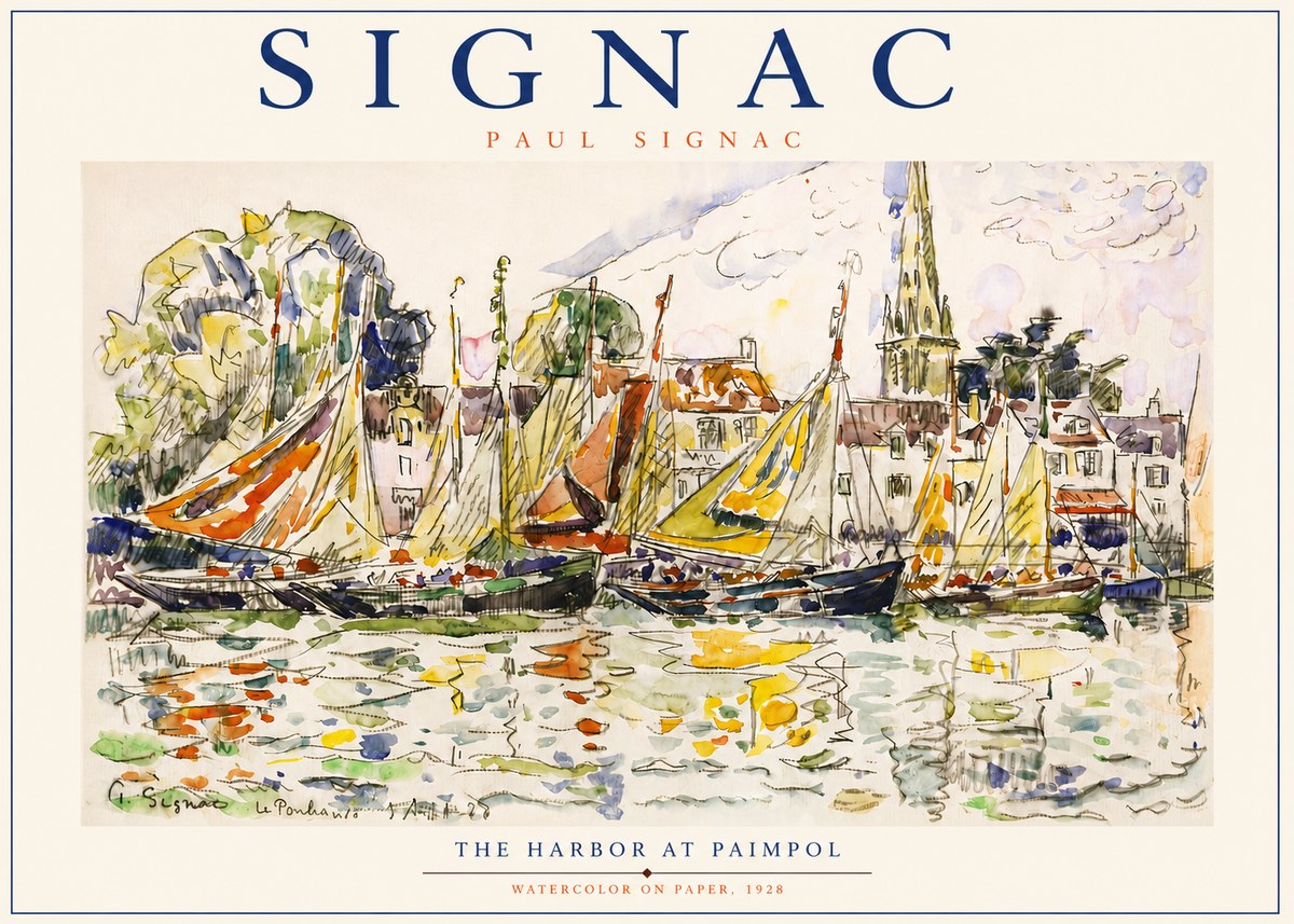 Signac The Harbor at Paimpol No3 - Juliste