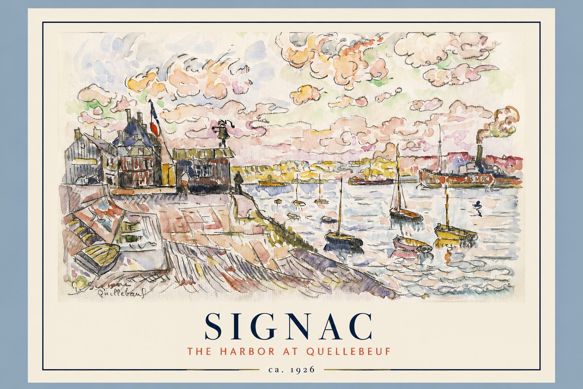 Signac The Harbor at Quellebeuf No2 - Juliste