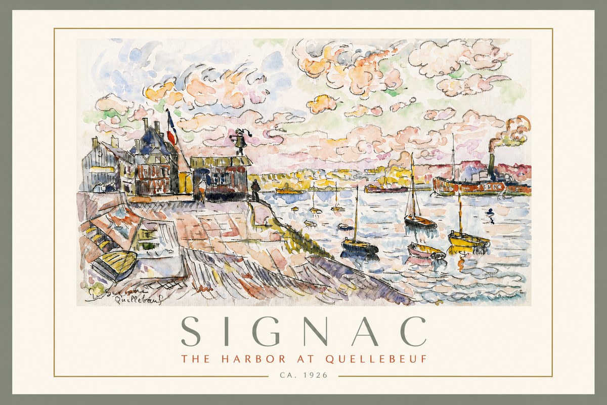 Signac The Harbor at Quellebeuf No3 - Juliste