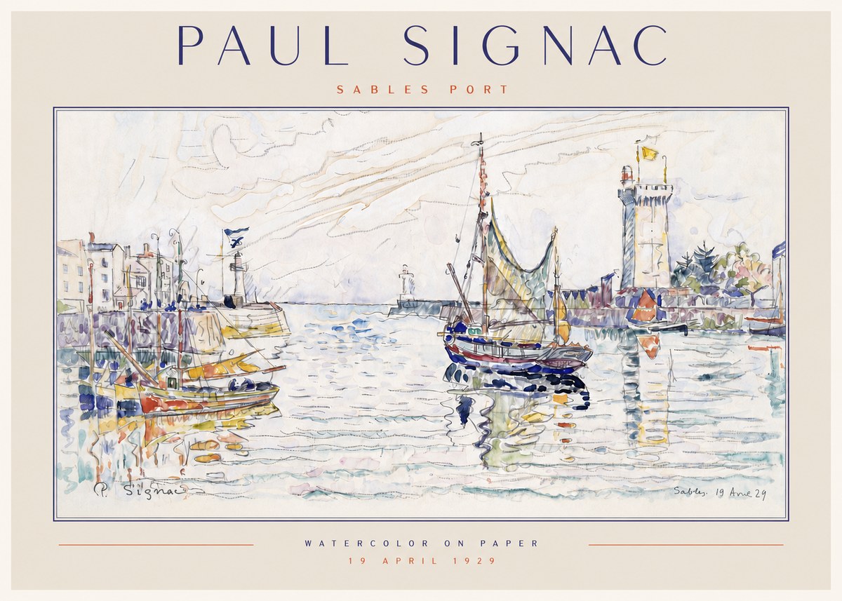 Signac Sables Port No3 - Juliste