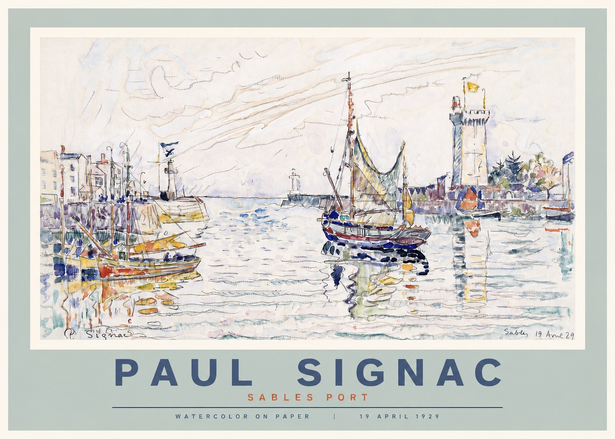 Signac Sables Port No4 - Juliste