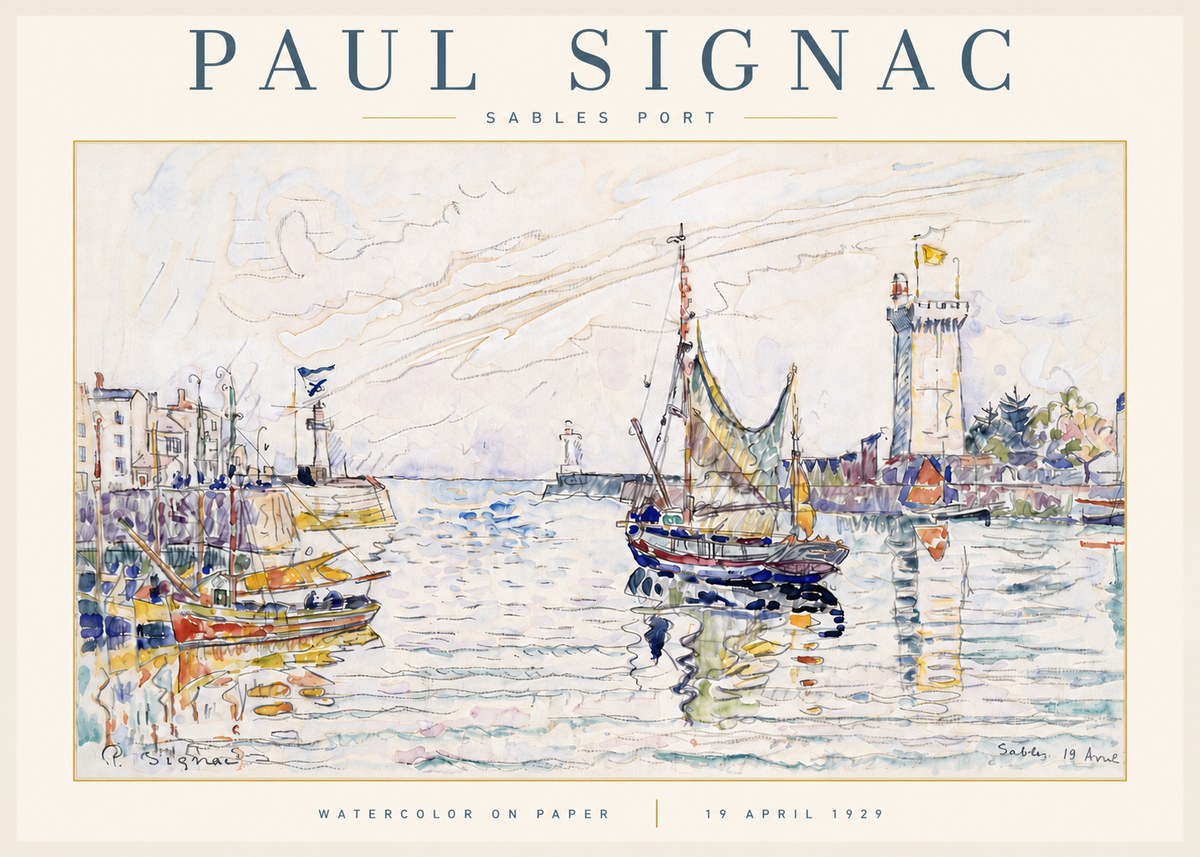 Signac Sables Port No5 - Juliste