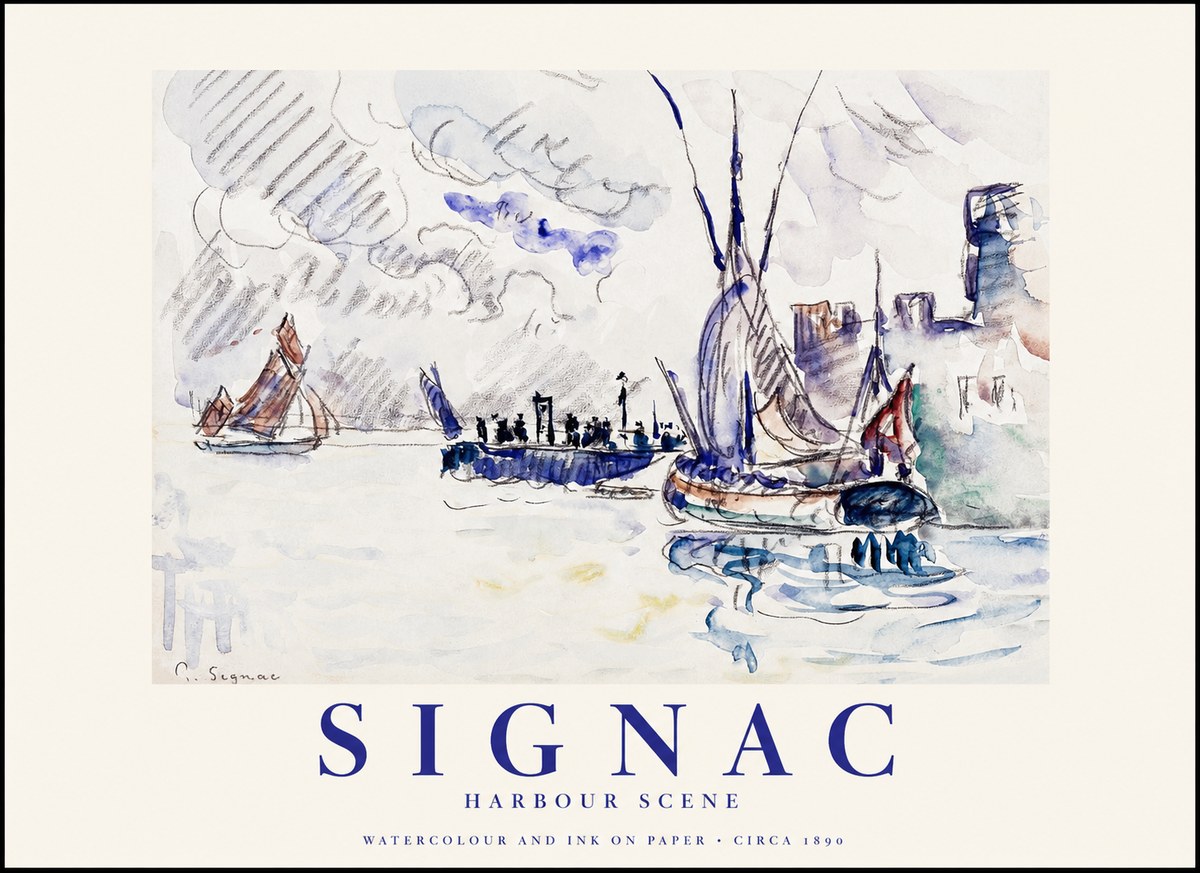 Signac Harbour Scene No1 - Juliste