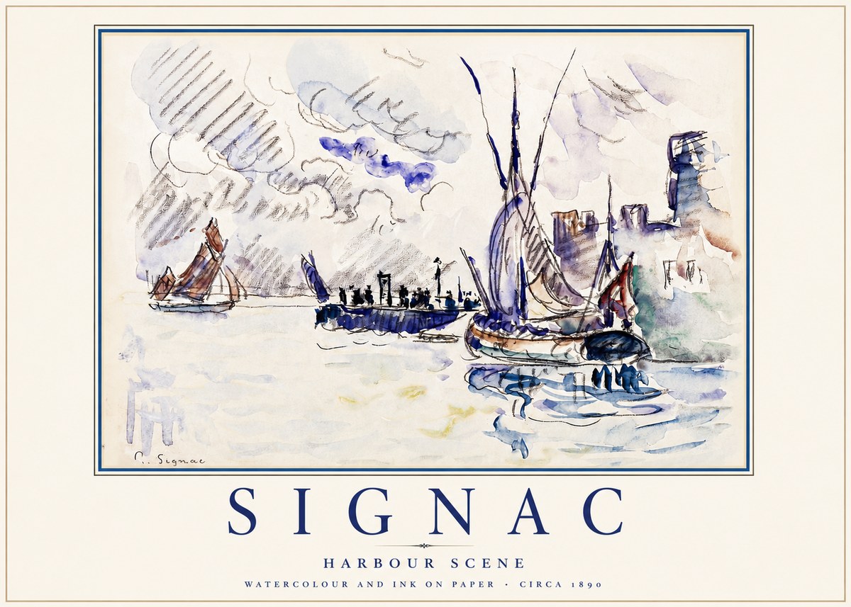 Signac Harbour Scene No3 - Juliste