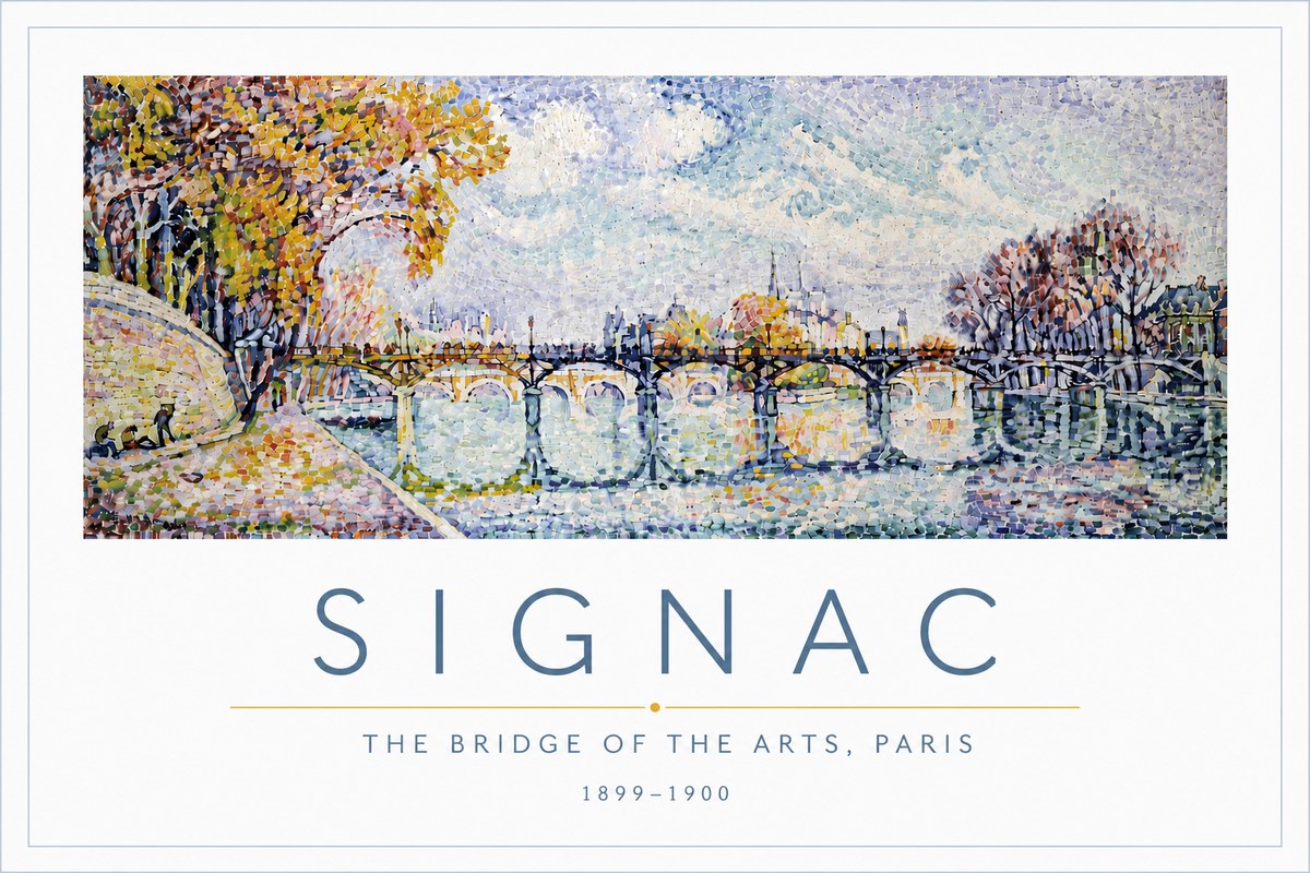 Signac The Bridge of the Arts, Paris No5 - Juliste