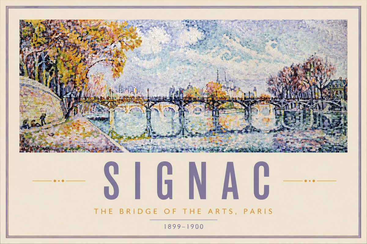 Signac The Bridge of the Arts, Paris No6 - Juliste