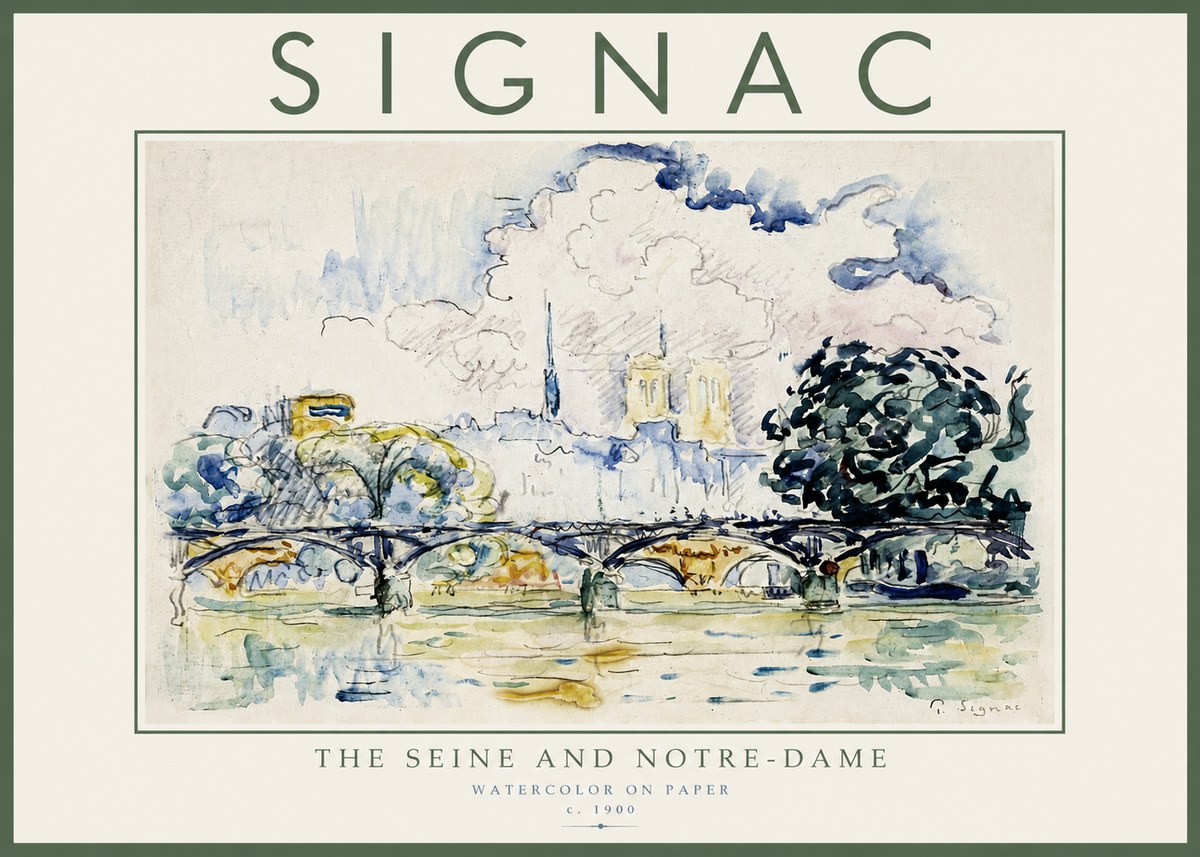 Signac The Seine and Notre-dame No3 - Juliste