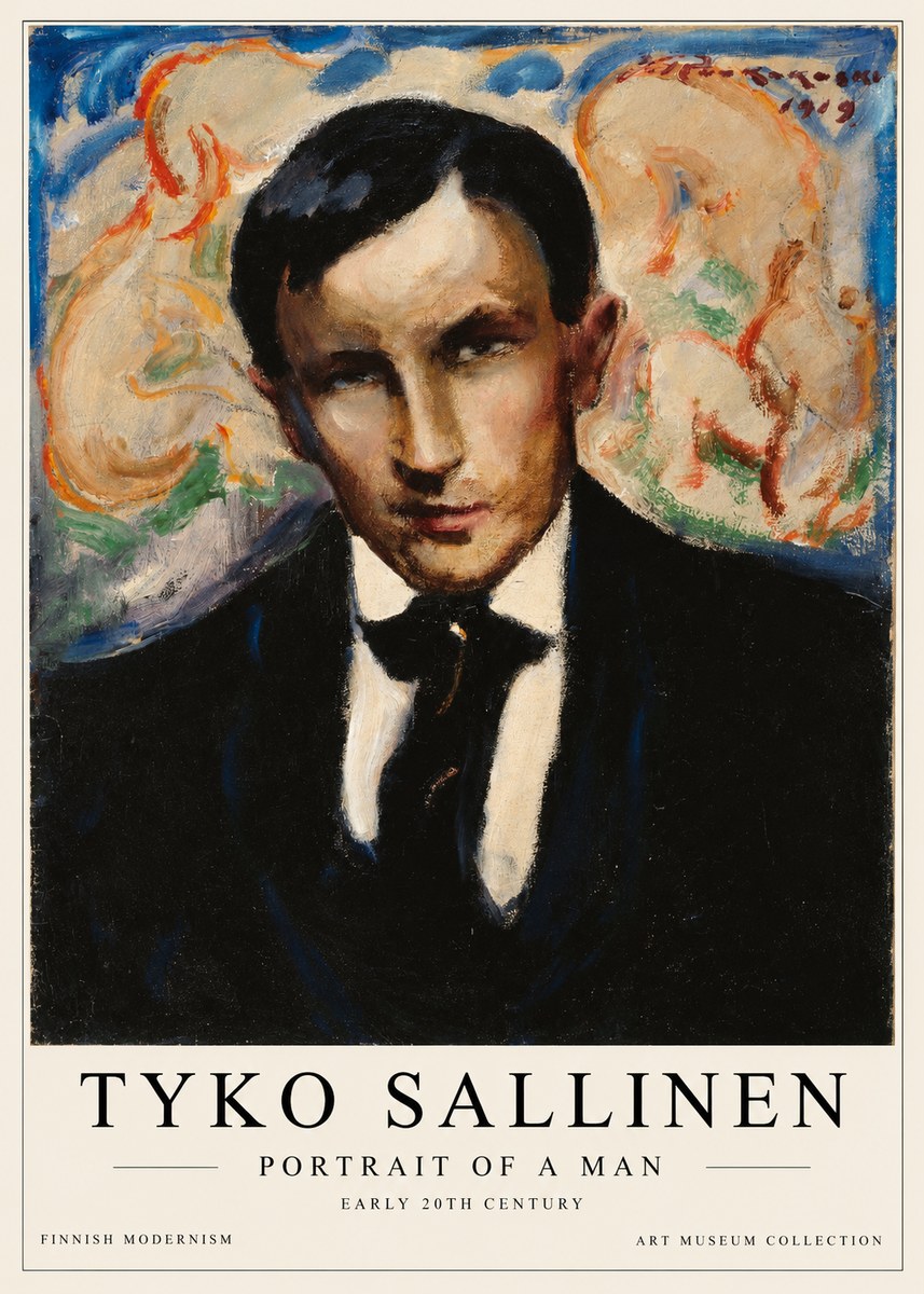 Tyko Sallinen Portrait of a Man II No1 - Juliste