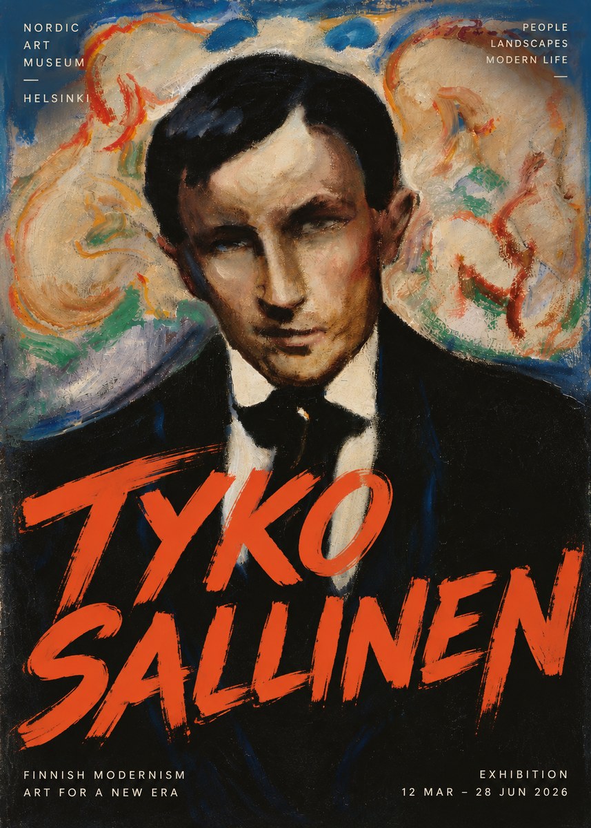 Tyko Sallinen Portrait of a Man II No5 - Juliste