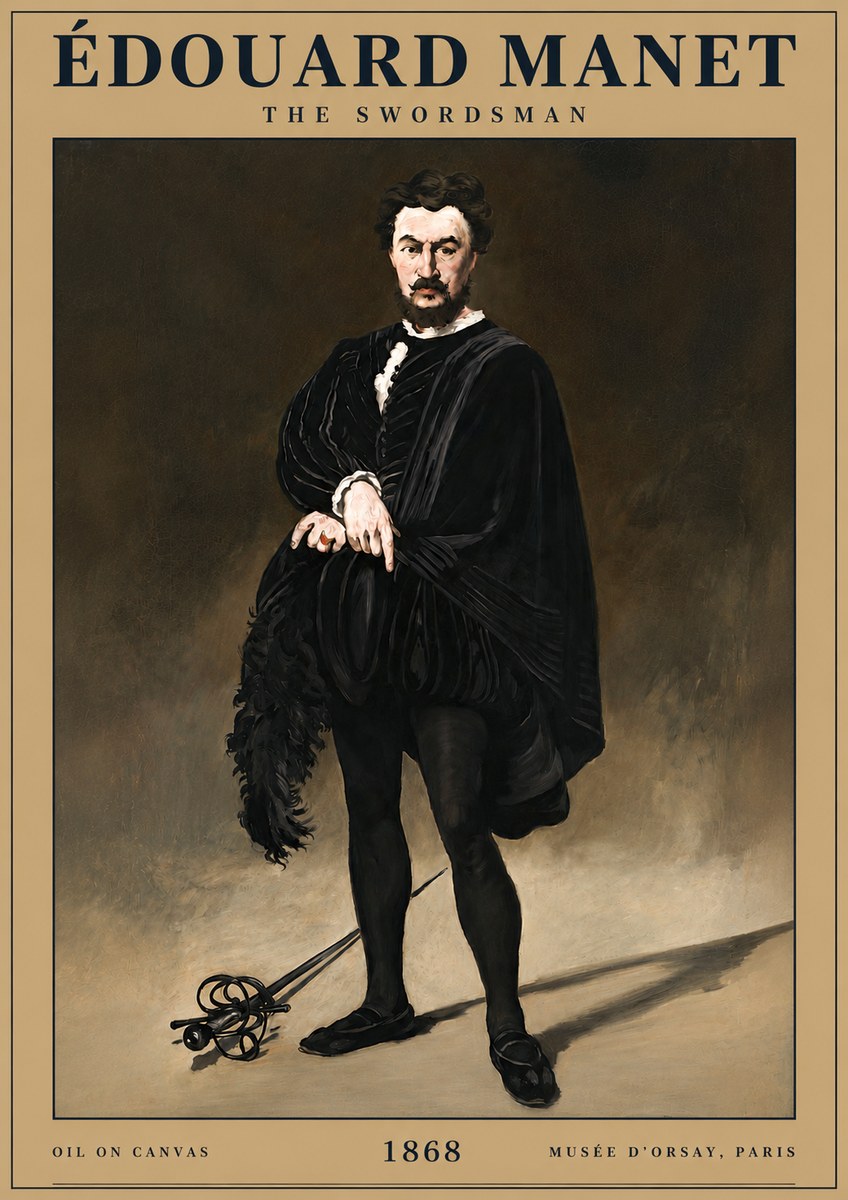 Édouard Manet The Swordsman No3 - Juliste