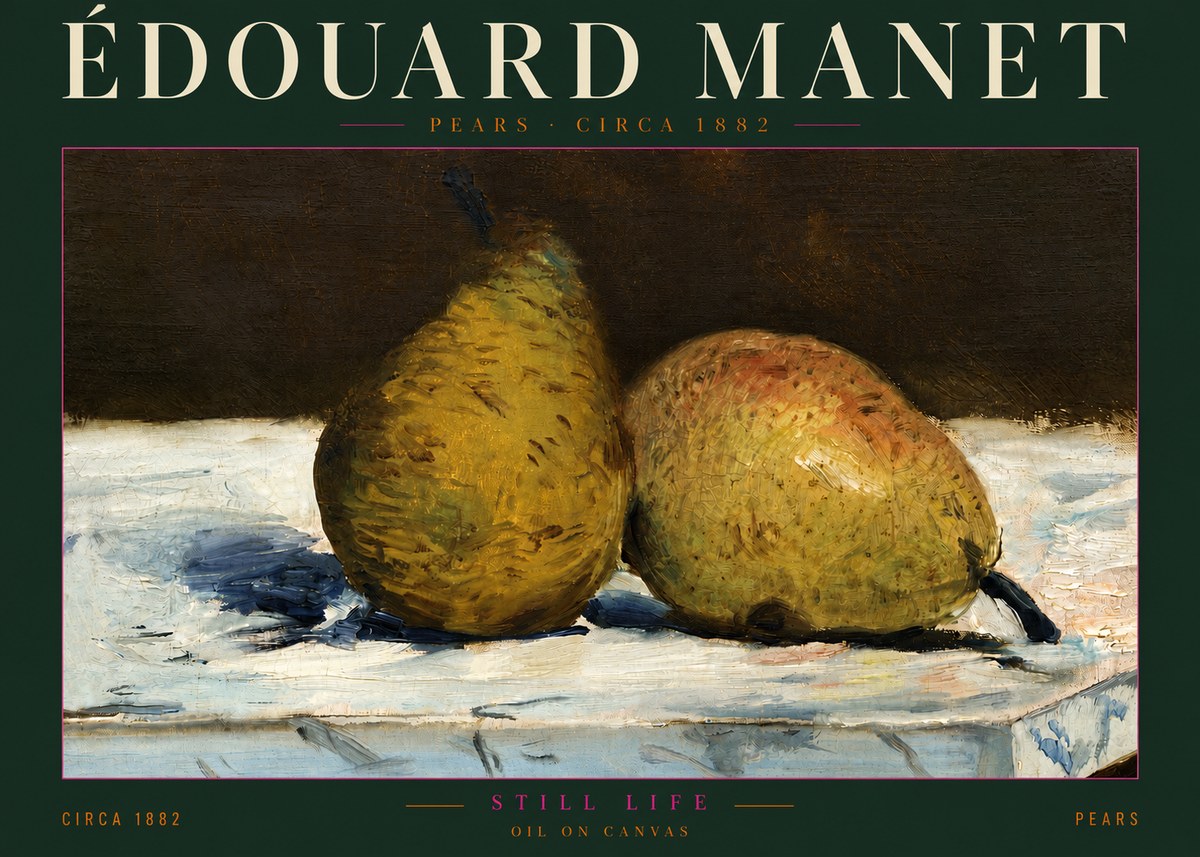 Édouard Manet Pears No5 - Juliste