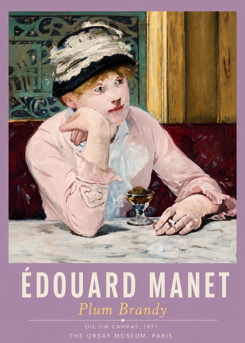 Édouard Manet Plum Brandy No4 - Juliste