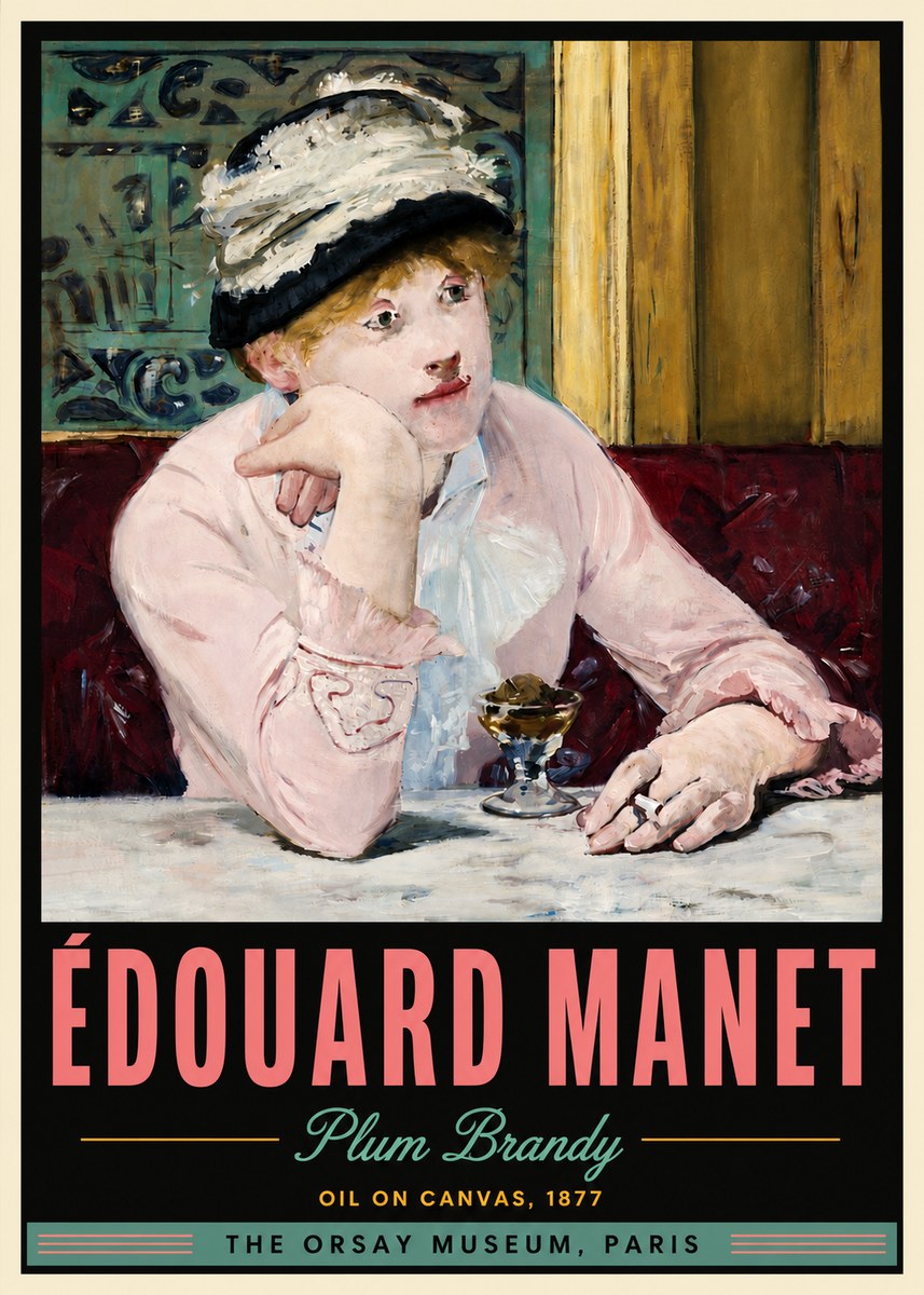 Édouard Manet Plum Brandy No5 - Juliste