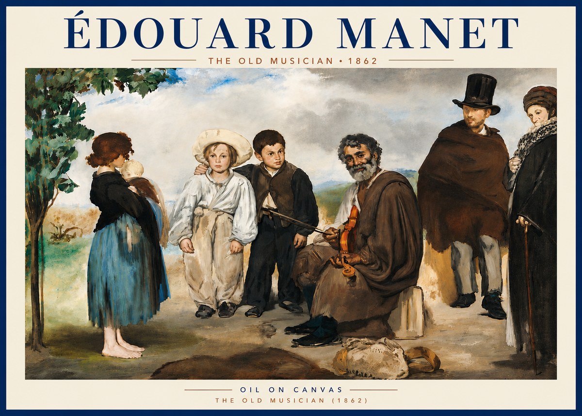 Édouard Manet The Old Musician - 1862 No5 - Juliste