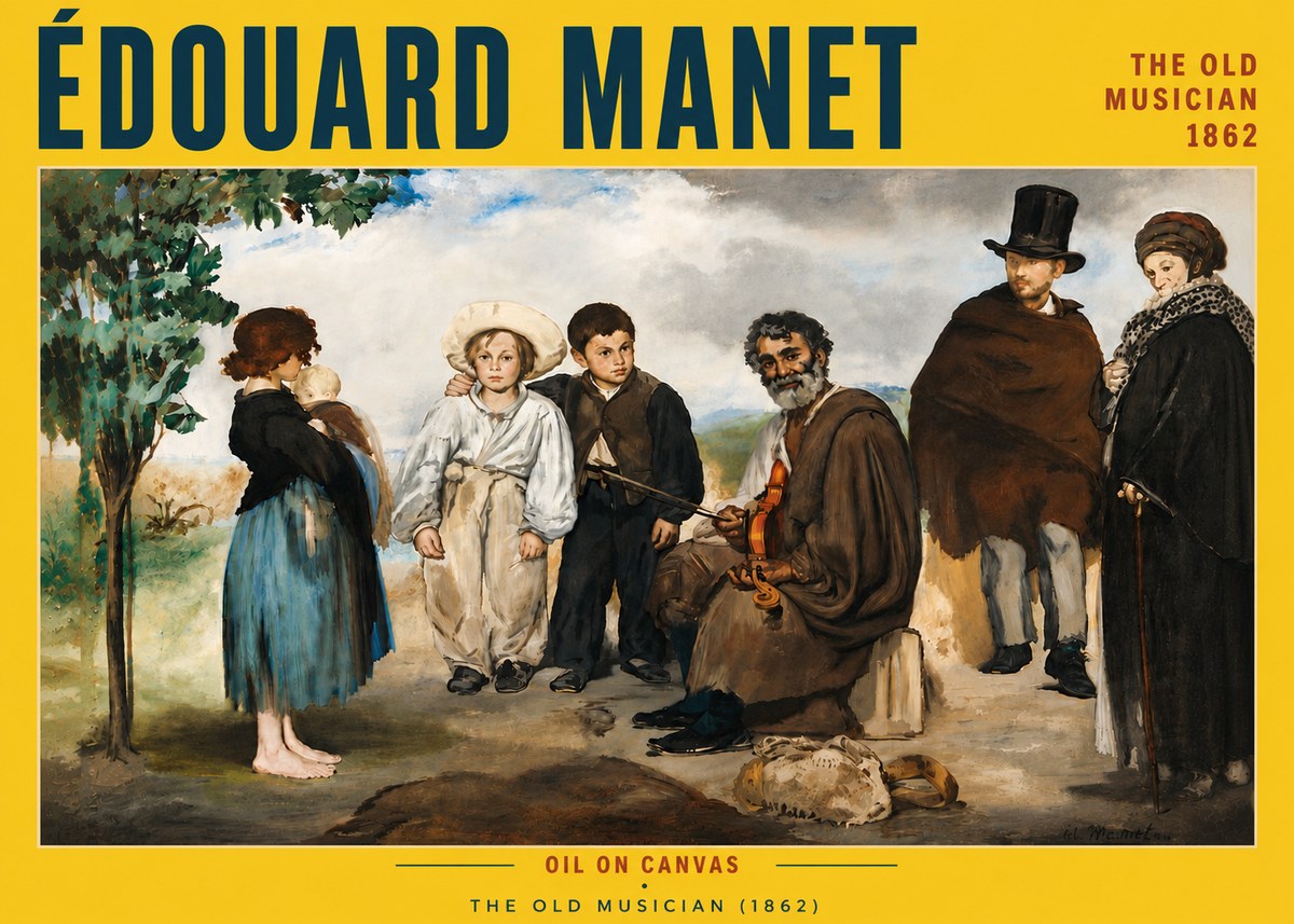 Édouard Manet The Old Musician - 1862 No6 - Juliste