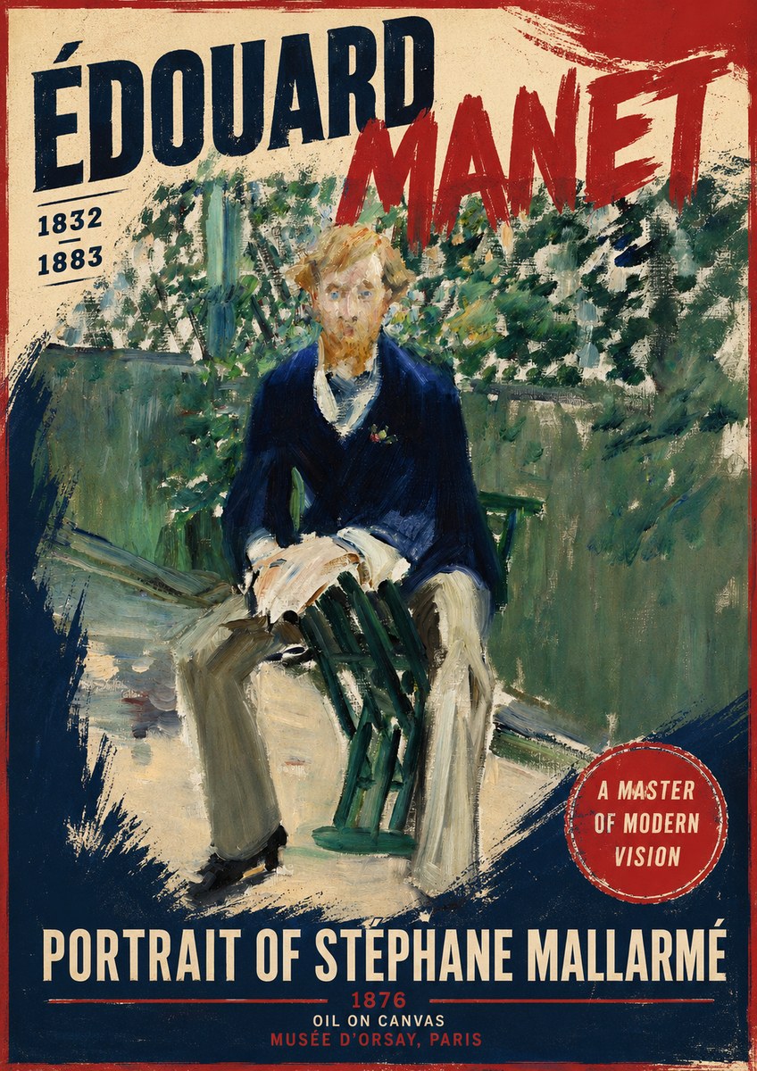 Édouard Manet Portrait of Stéphane Mallarmé II No3 - Juliste