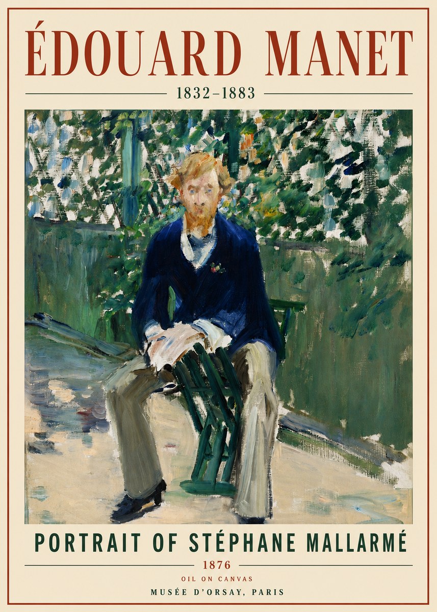 Édouard Manet Portrait of Stéphane Mallarmé II No5 - Juliste