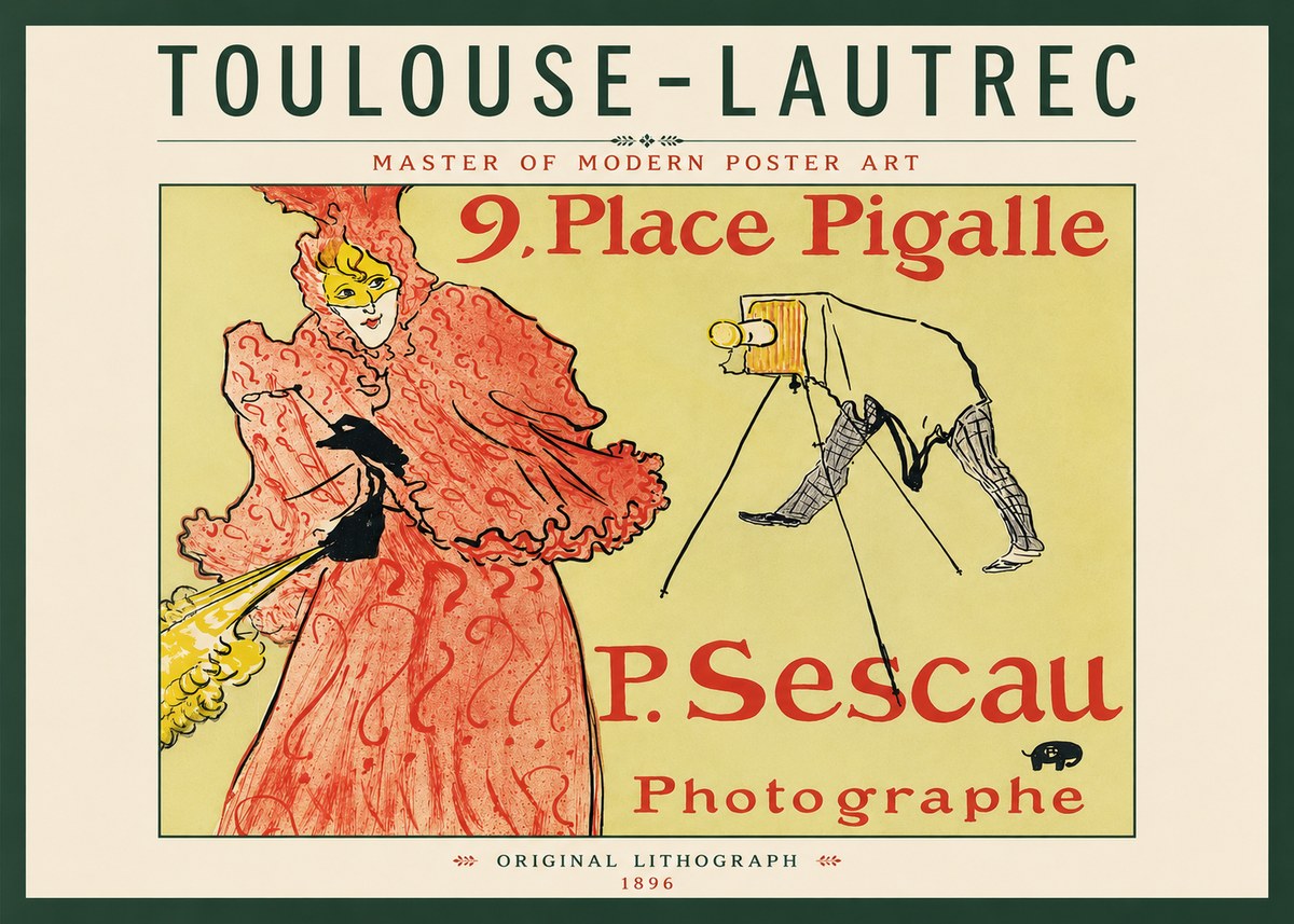 Toulouse-Lautrec 9. Place Pigalle No3 - Juliste