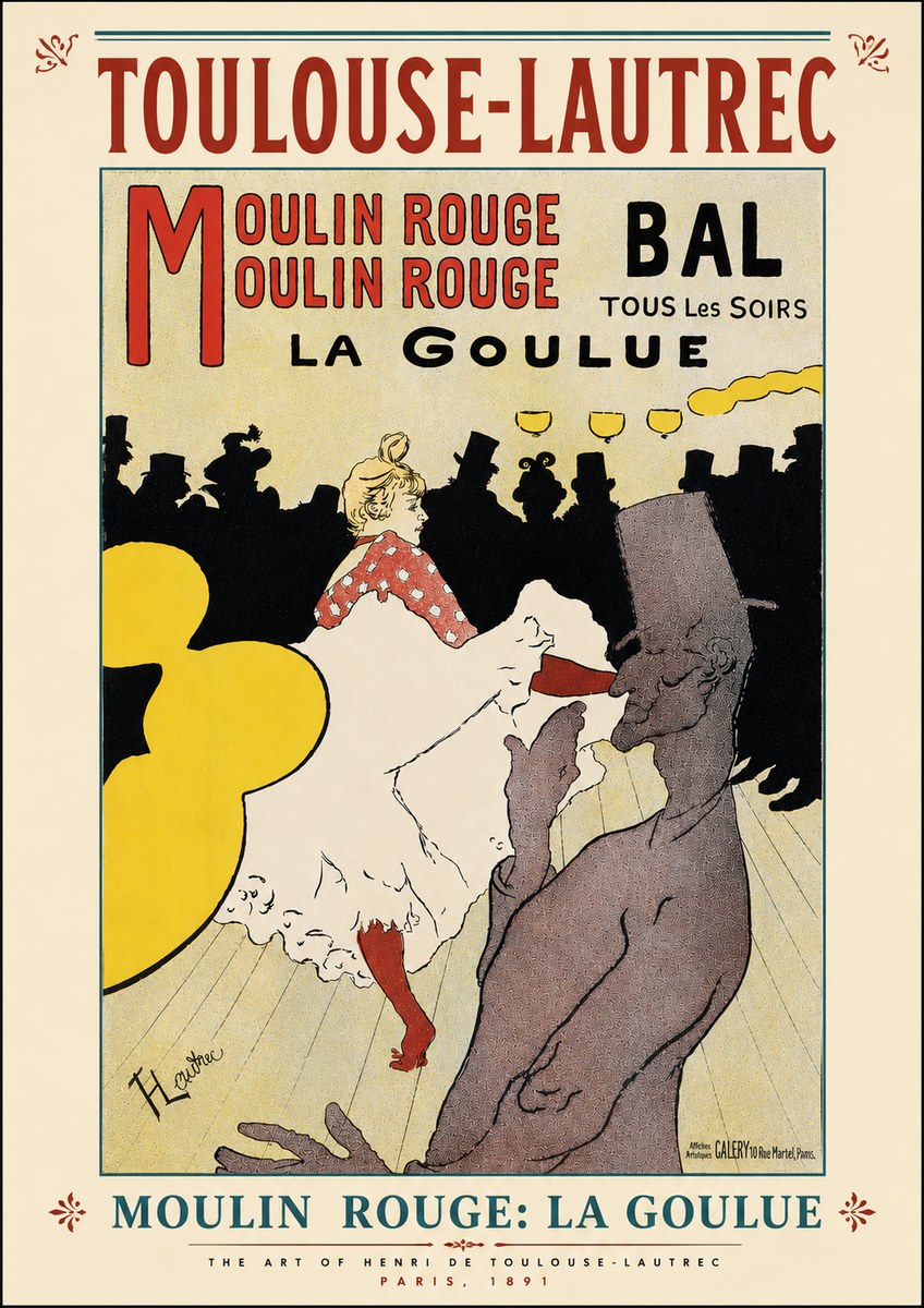 Toulouse-Lautrec Moulin Rouge: La Goulue No6 - Juliste
