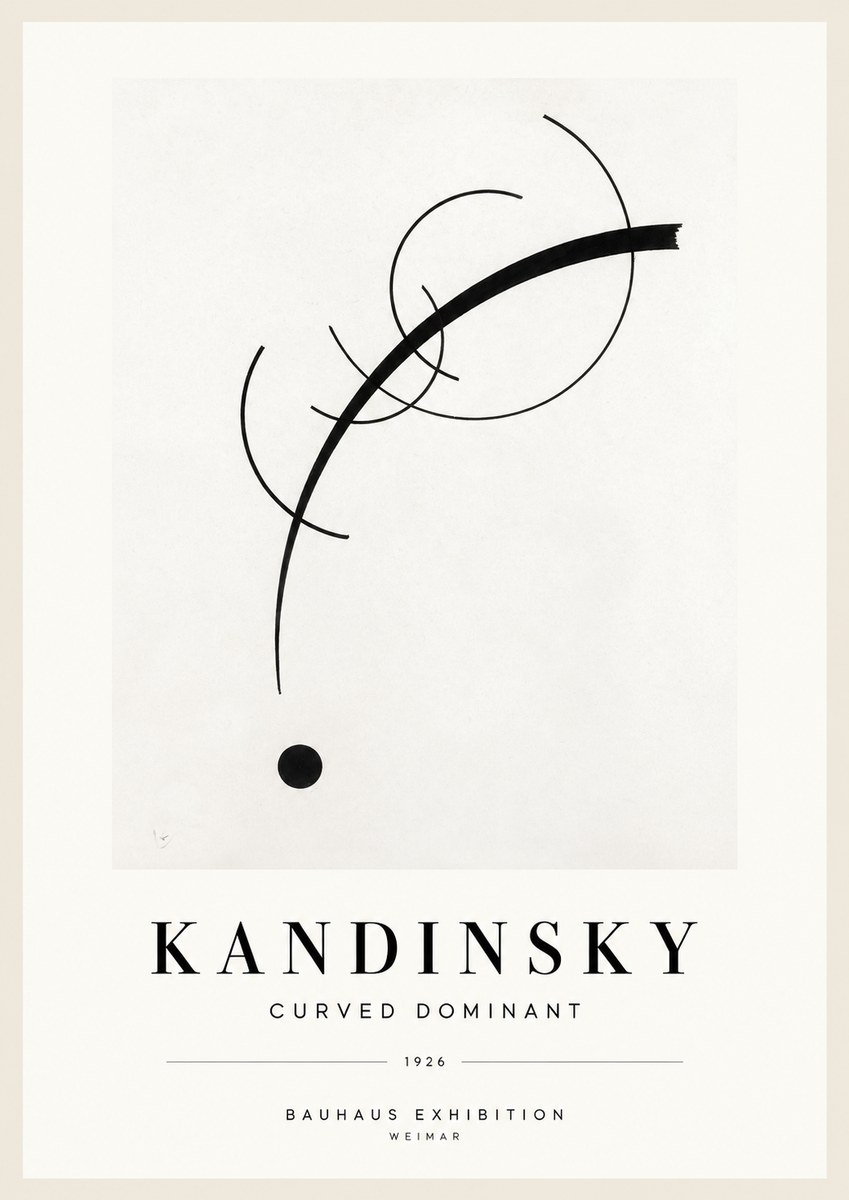 Kandinsky Curved Dominant No1 - Juliste