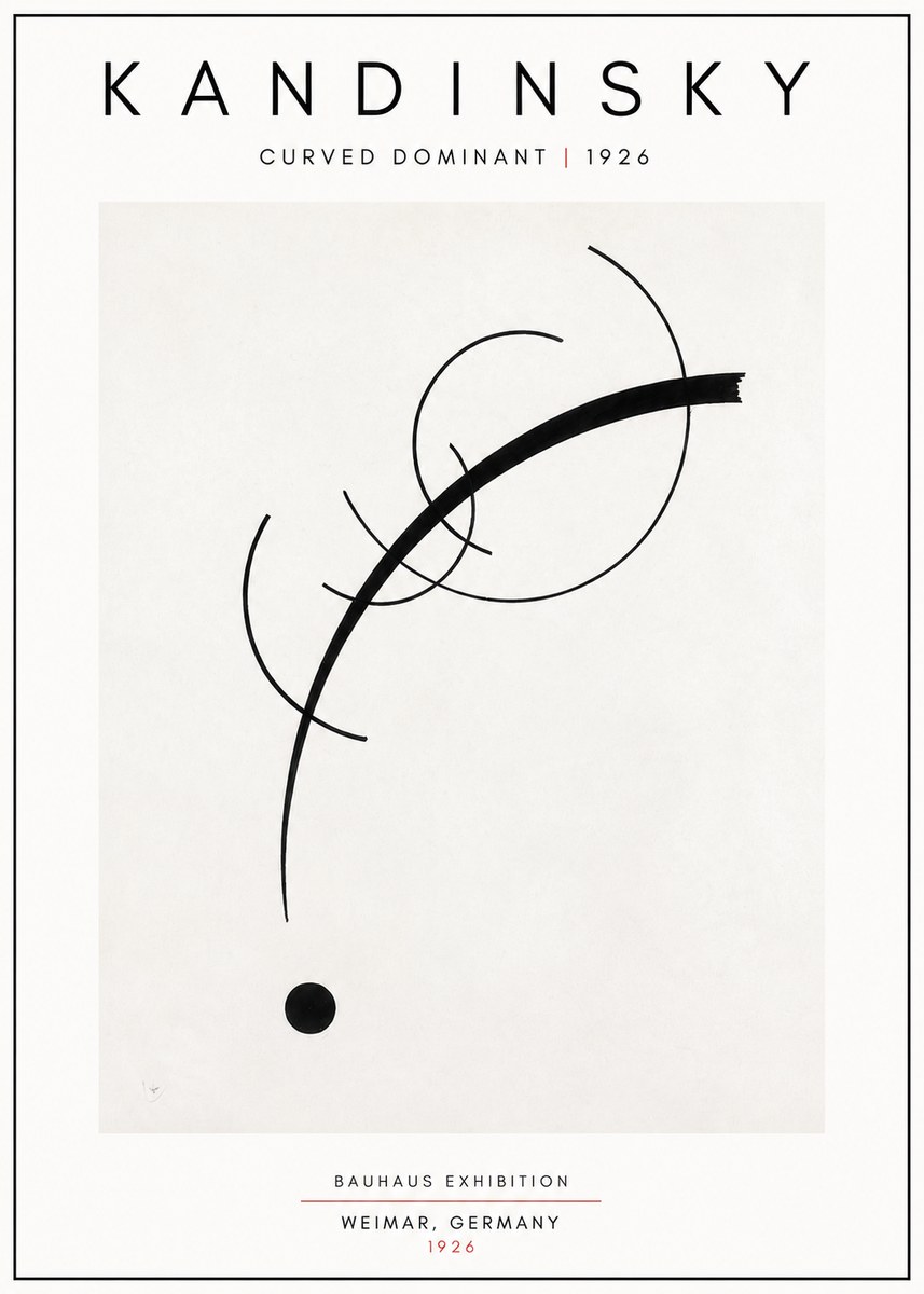 Kandinsky Curved Dominant No5 - Juliste
