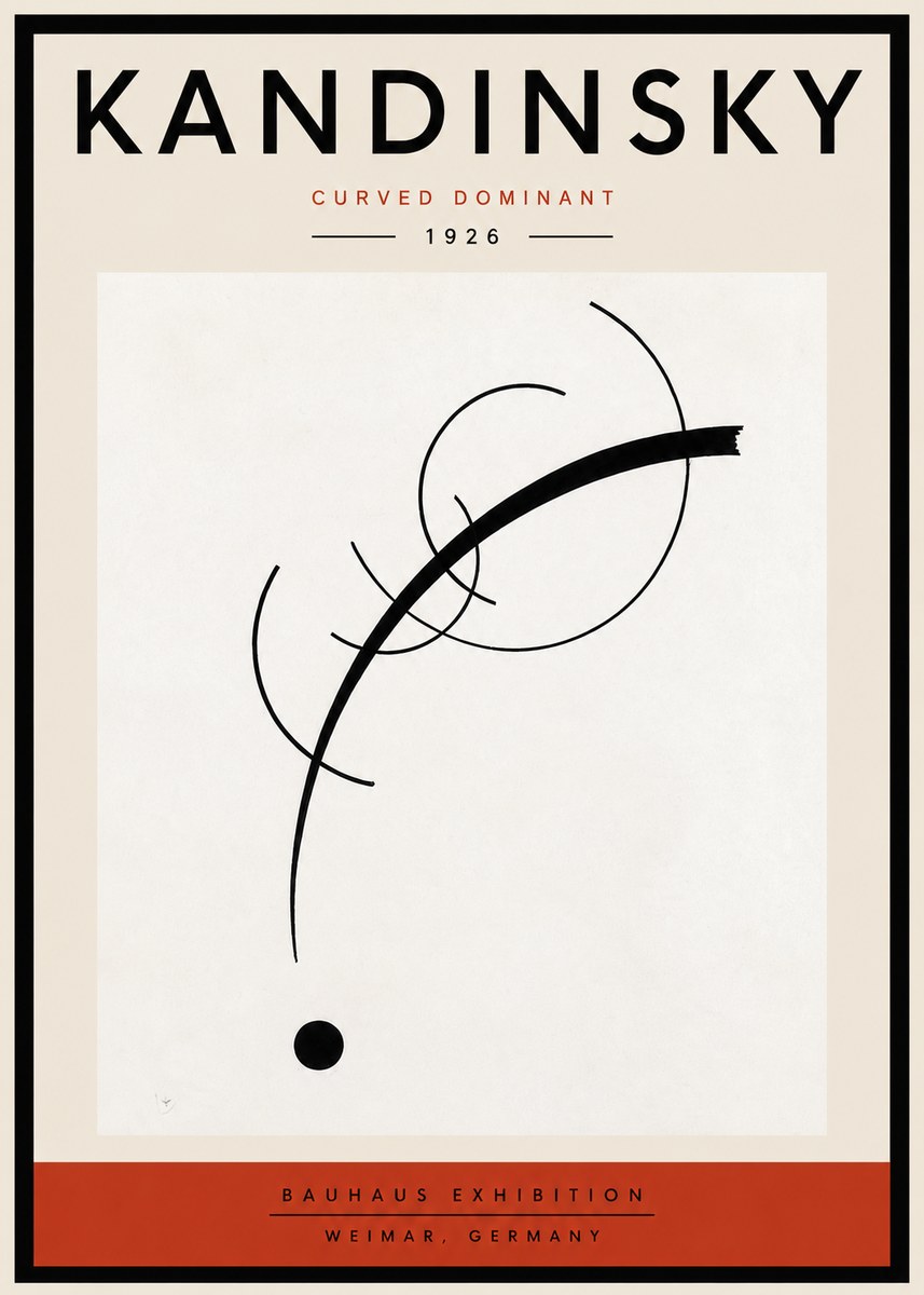 Kandinsky Curved Dominant No6 - Juliste